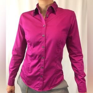 Banana Republic Royal Purple Non- Iron Tailored Shirt.